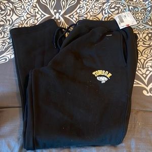 New with tags champion sweatpants size large with Towson University logo